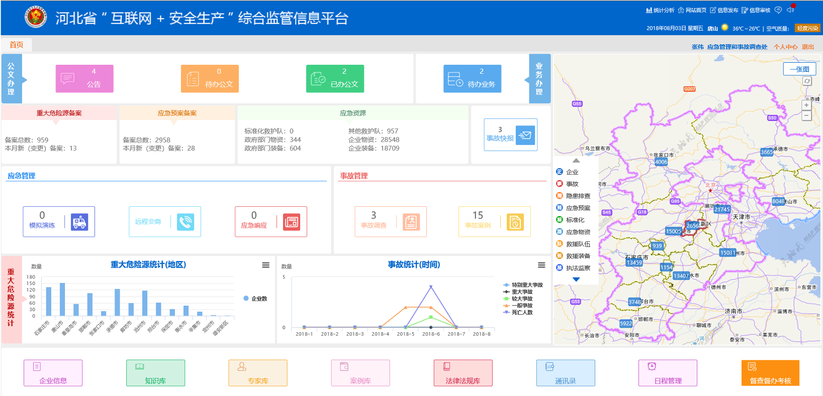 河北省“互联网+安全生产”综合监管信息平台